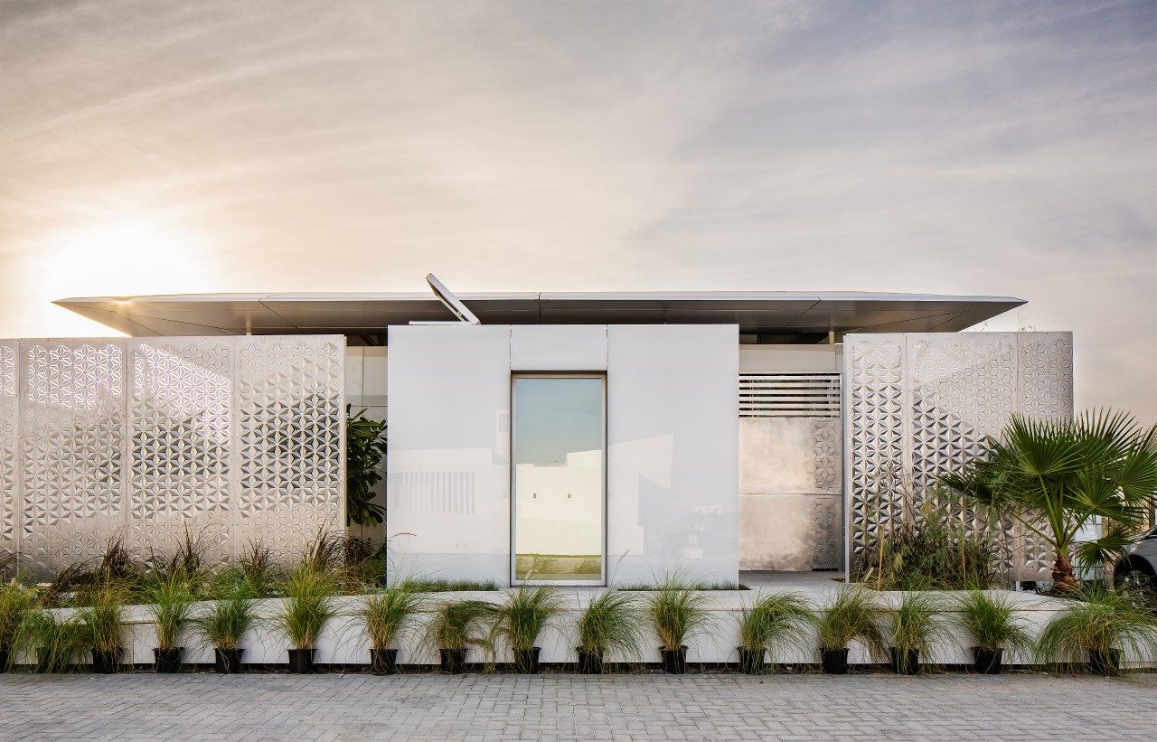 FutureHAUS in Dubai. The factory produced, energy-positive, smart home can be assembled rapidly due to its modular, pre-fabricated design. (Photo by Erik Thorsen)