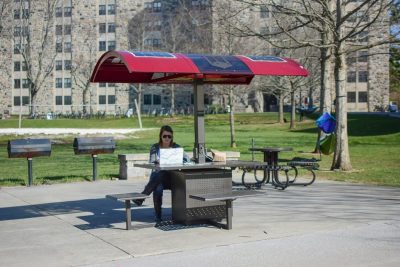 Solar Charging Table on Campus