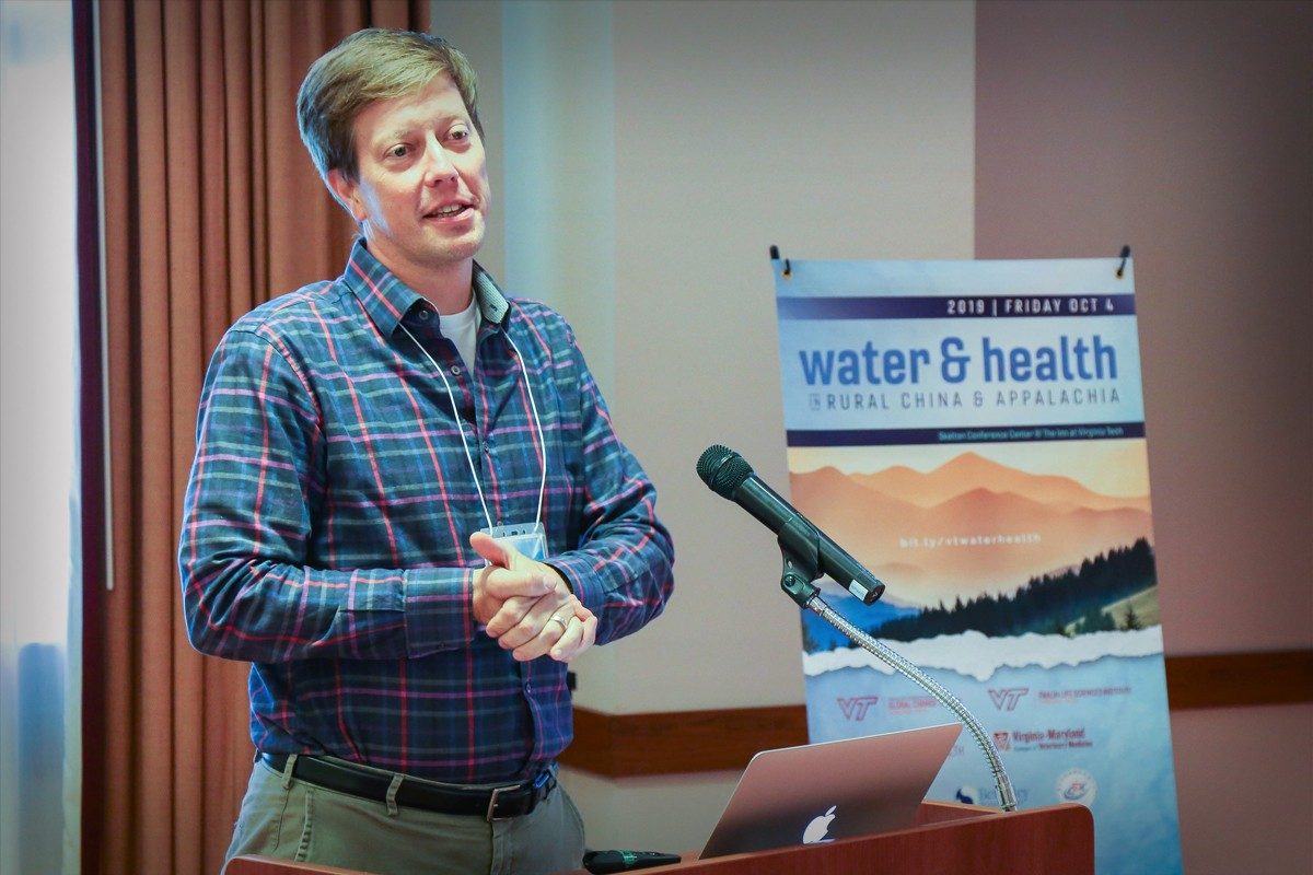 Peter Vikesland presenting at the Water&Health Conference
