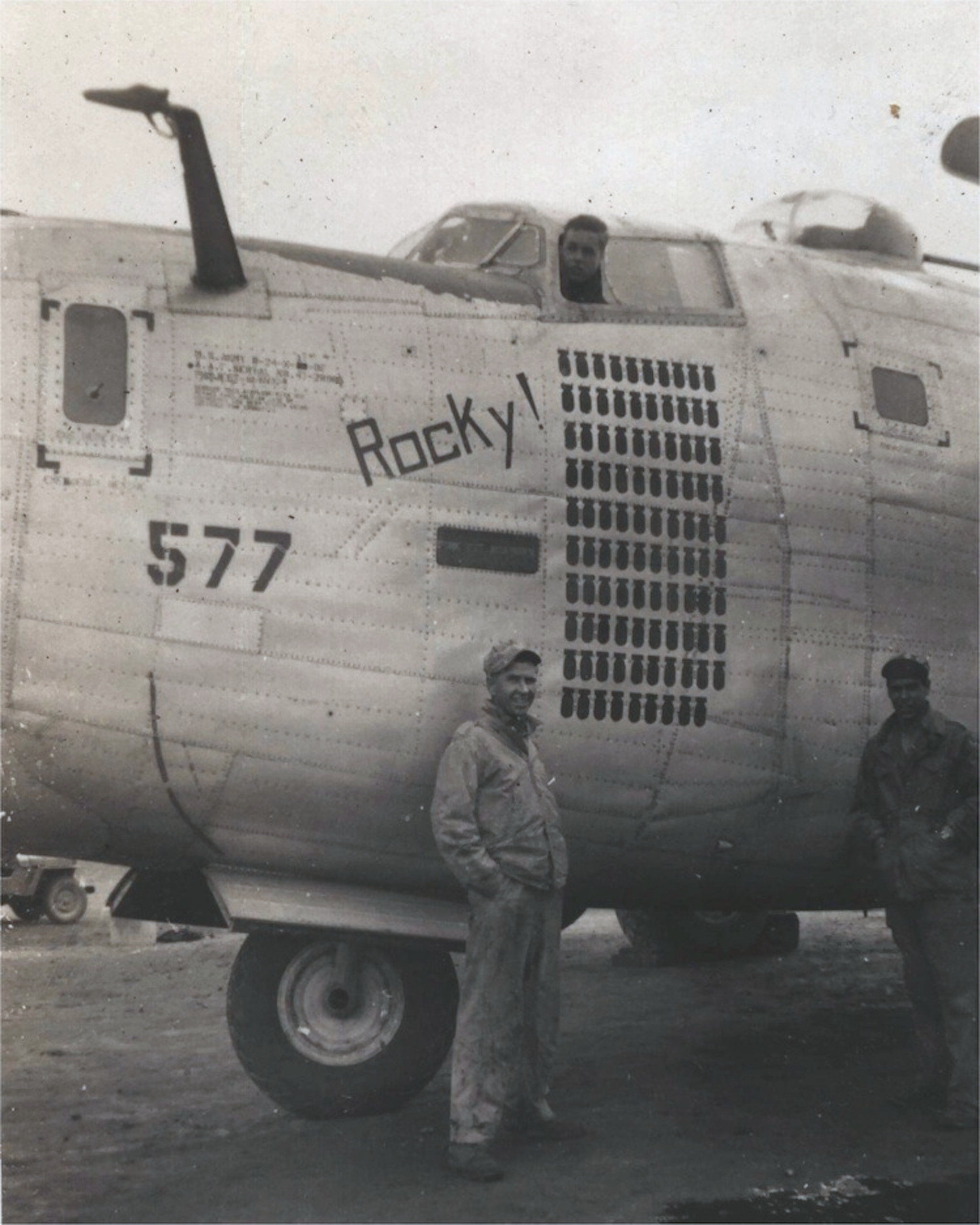 Easley Smith stands in front of cockpit