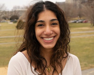 Aida Shakeri, a sophomore at Virginia Tech, is a tutor and translator for refugee families in Blacksburg. Photo by Savannah Webb.