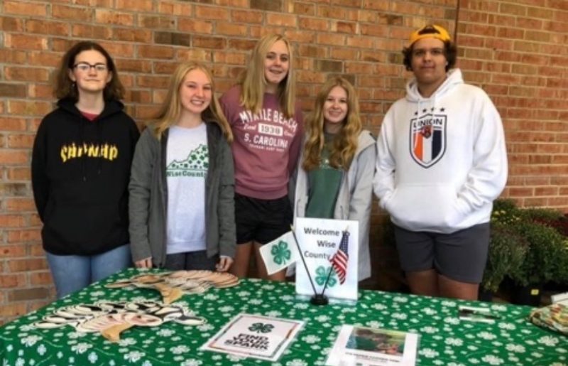 Miller, second from right, has the opportunity to participate in a wide variety of activities and community service with Virginia 4-H. Now, because of Miller, 4-H is on equal footing with sports and other school programs. Photo courtesy of Harper Miller.