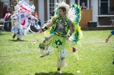 Person taking part in a powwow