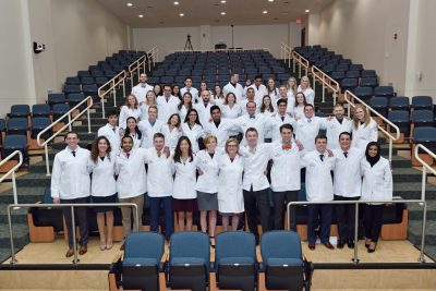 The Class of 2022 received their white coats during a ceremony in the fall of 2018.