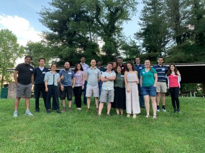 Virginia Tech postdoctoral associates joined together during the summer for fellowship, food, and fun. Photo courtesy of Virginia Tech postdocs.