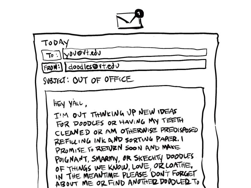 Digital sketch of email 