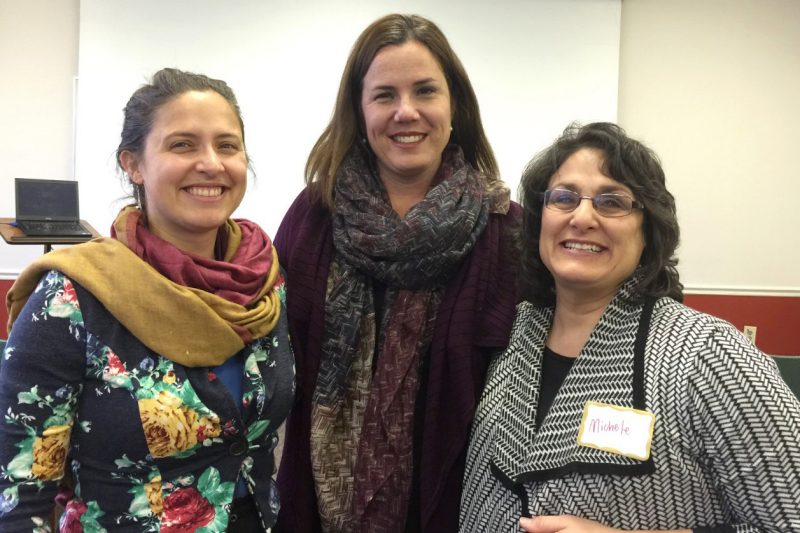 Doctoral students, from left, Anna Erwin, Jamie Sanchez, and Michele Deramo.