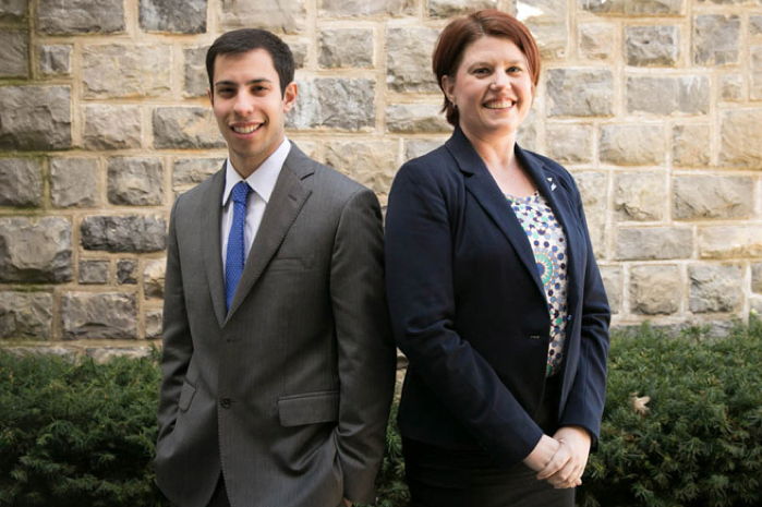 Gabe Cohen (left) and Tara Reel (right) will represent the Virginia Tech student body as student representatives to the Board of Visitors.