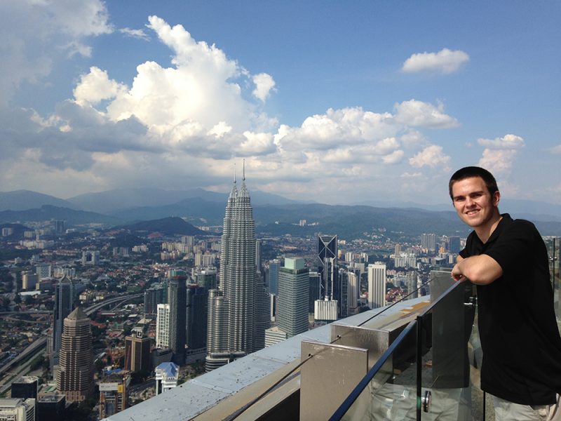 Mathey at the Kuala Lumpur Tower. 