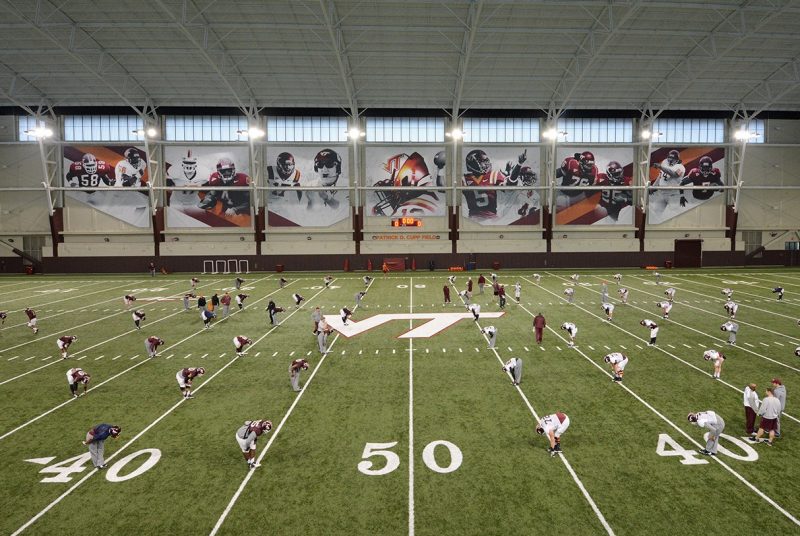Virginia Tech's indoor practice facility