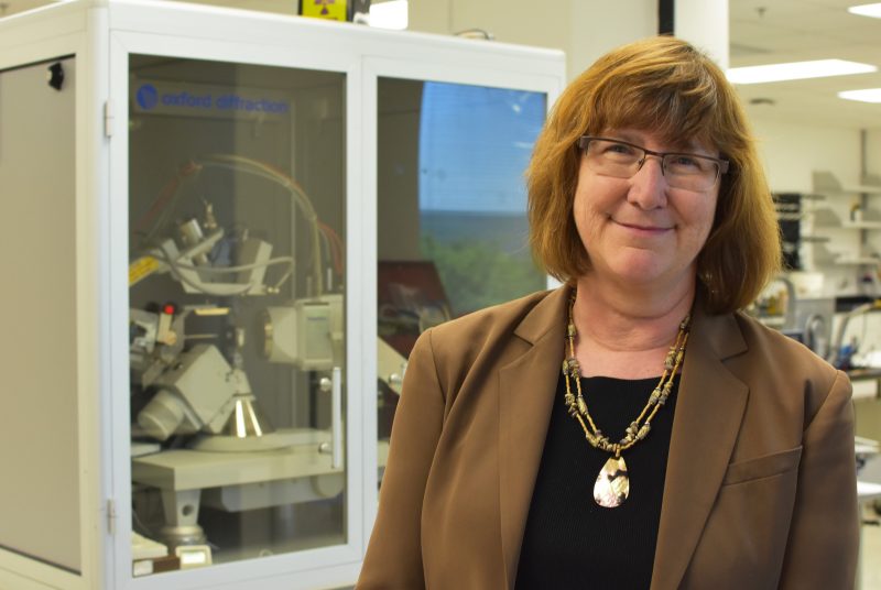 Nancy Ross in her geosciences lab