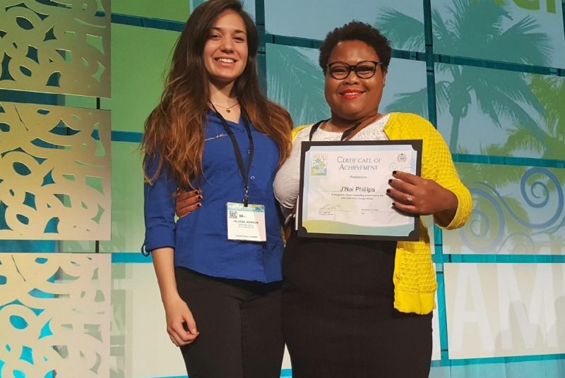 j'Nai Phillips receives national recognition for her food science undergraduate research.