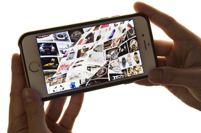 image of person shopping online via mobile device