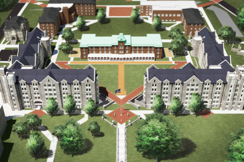 A rendering of the Upper Quad renovation project.