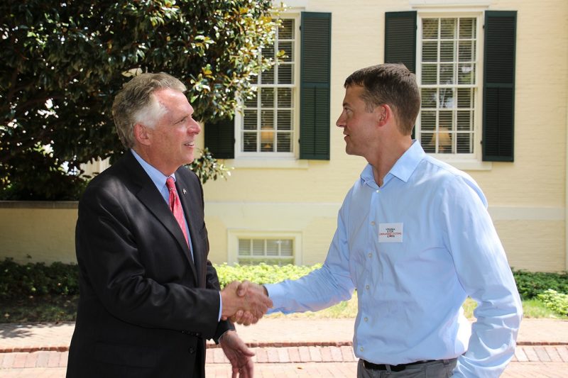 Governor greets Michael Fleming