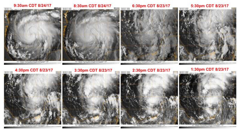 Satellite imagery of Hurrican Harvey
