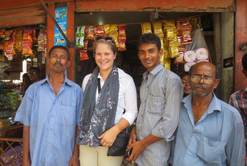 Jessica Agnew in Bangladesh on a research project.