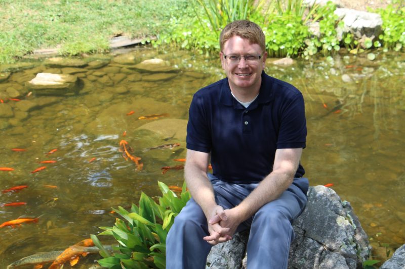 Scott Douglas enjoys the Hahn Horticulture Garden
