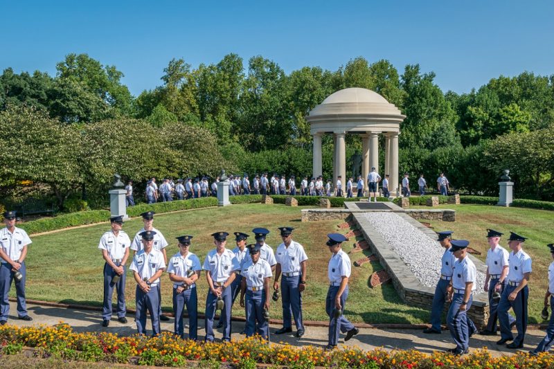 First-year cadets visit the National D-Day Memorial in Bedford, Virginia.