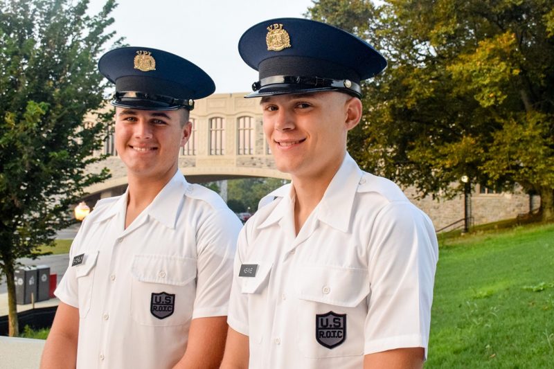 Cadets Curt Batchelor, at left, and Miles Keane. 