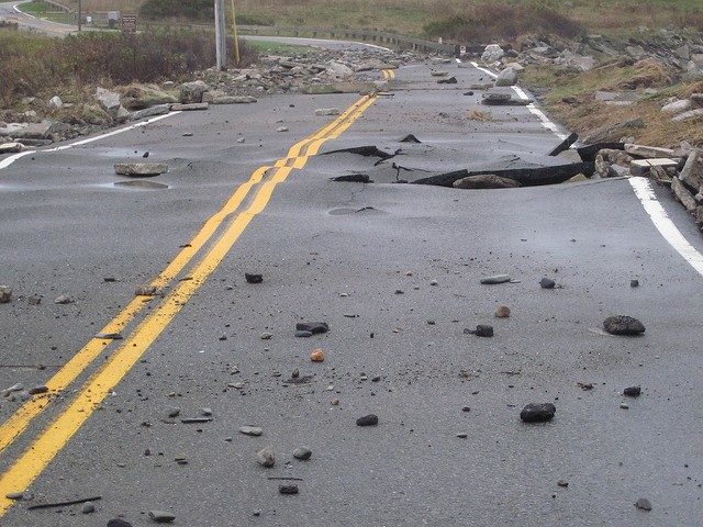 Hurricane damage at Sachuest Point National Wildlife Refuge (RI) 