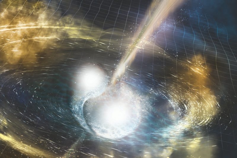 Neutron stars merge (illustration)