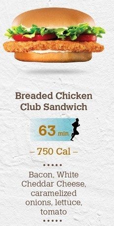 Chicken sandwich with new label example