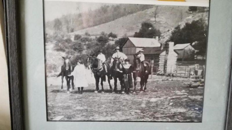 An old photo of people on horseback