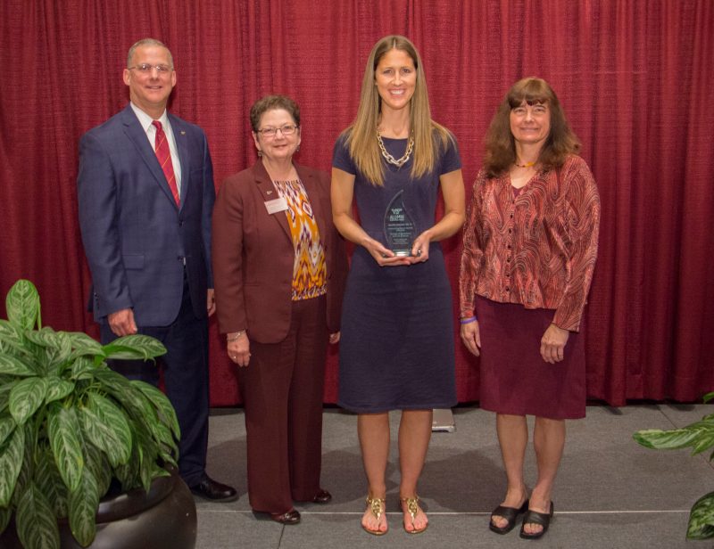 Jennifer Schafer Zabinsky is named the Outstanding Recent Undergraduate Alumna of Virginia Tech’s College of Agriculture and Life Sciences.