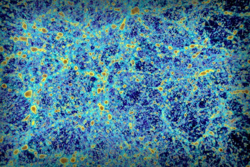 A computer simulated image of the universe