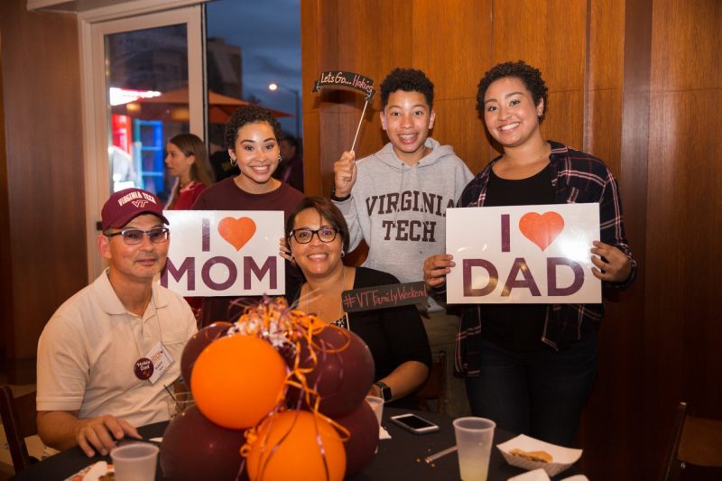 Students and family members reconnect during Fall Family Weekend.