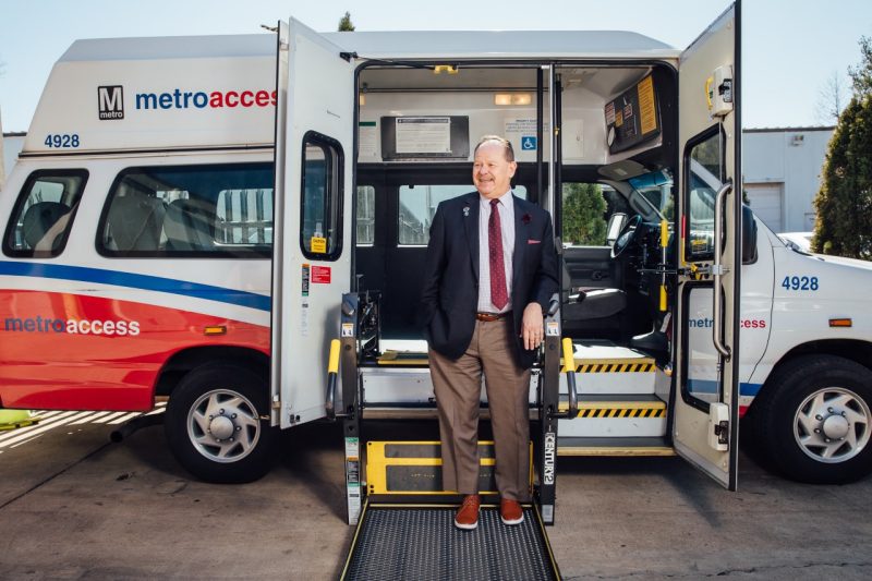 Robbie Werth with a MetroAccess van.