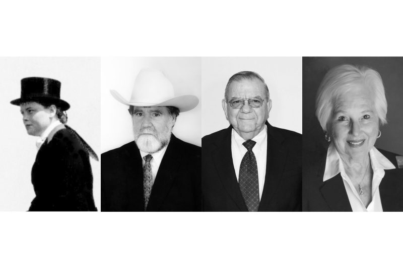 The 2018 Livestock Hall of Fame inductees were (from left) Eileen Beckman, Gary Hornbaker, Charles Moyer, and Lynda Schmidt Stuart.