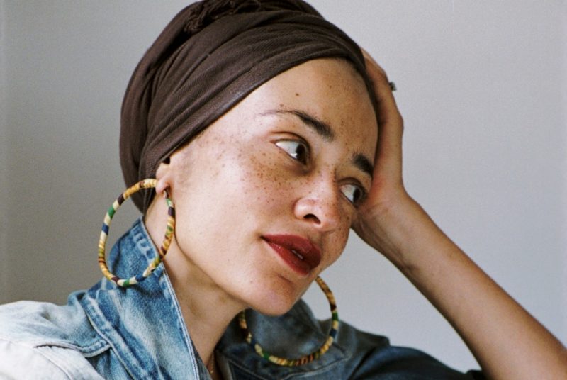 Photo of the face of author Zadie Smith.