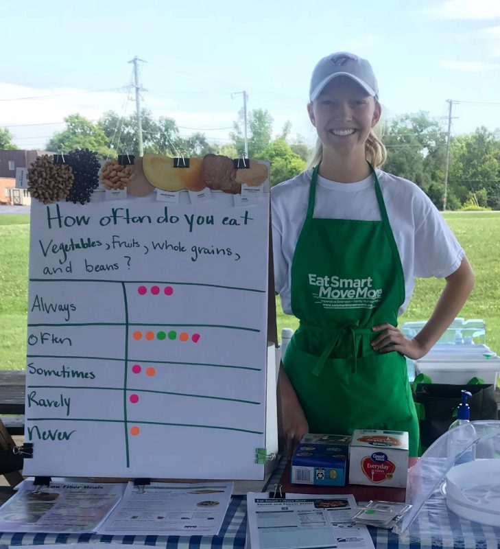 Megan Godsey at the Waynesboro Farmer's Market during the summer of 2018.