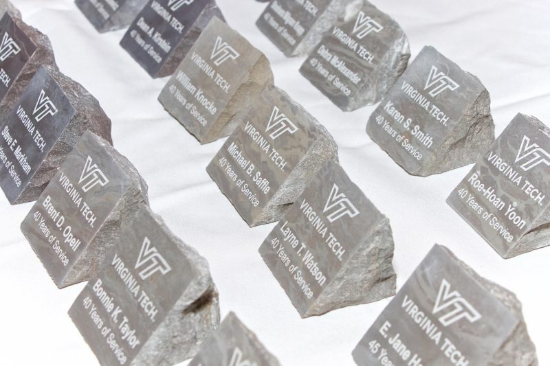Hokie Stones for the 2019 service recognition awards