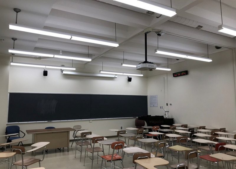 New LED Lighting in Whittemore Hall Classroom