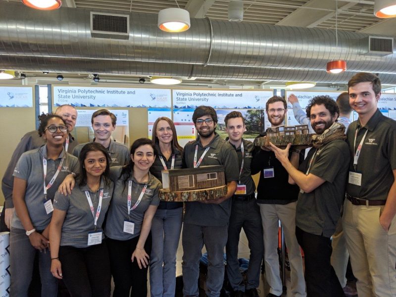 Eco1ogic team leveraged their work with the VT Blockchain Challenge to strengthen their treeHAUS entry in the U.S. Department of Energy 2019 Solar Decathlon Design Competition.  The treeHAUS took home both division and overall grand prize awards.