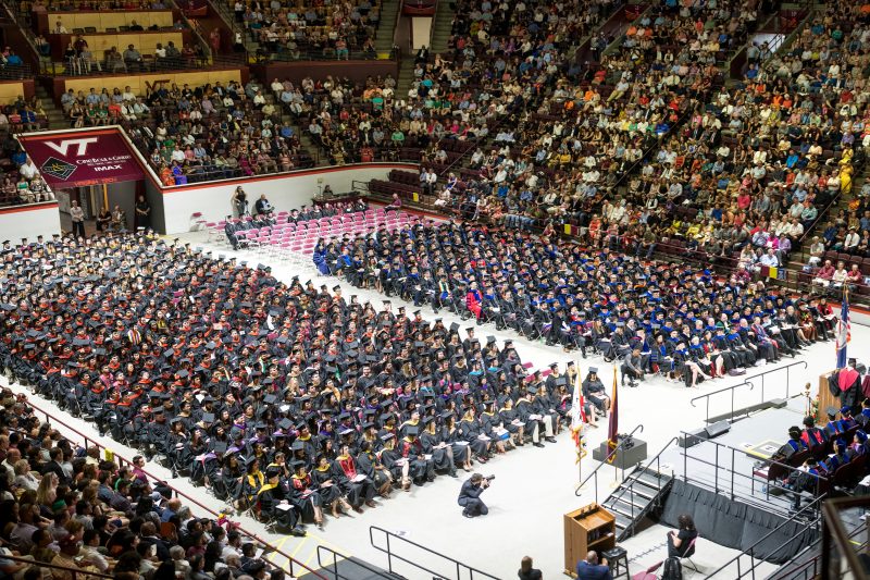 Commencement ceremony in Cassell Coliseum