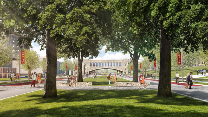 Alumni Mall as envisioned in Campus Master Plan