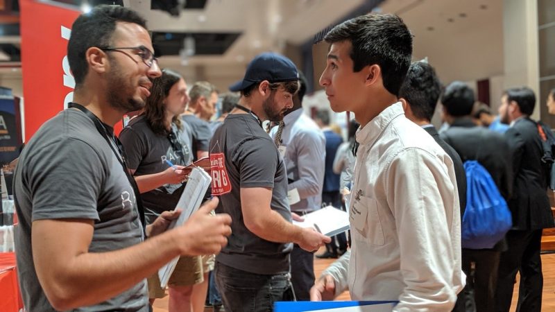The career fair provides an empowering environment for students to get in front of employers, including Rackspace, which has a local office in Blacksburg as well as global locations.