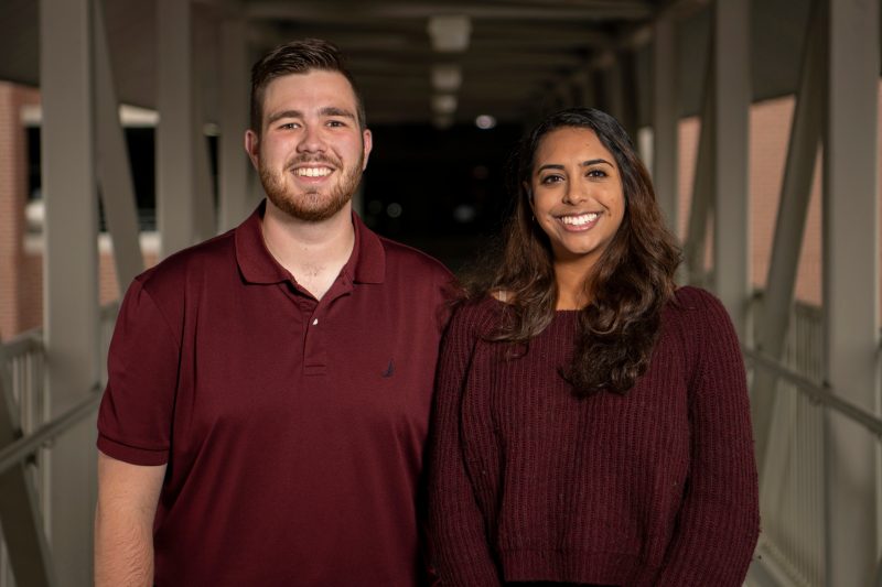 Virginia Tech students Sam Felber and Neha Shah