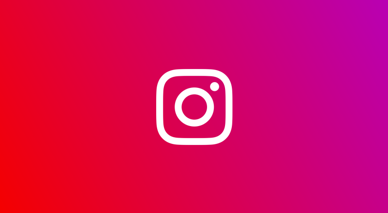 Instagram logo with pink and purple