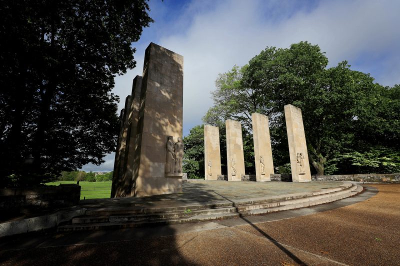 War Memorial Pylons on Virginia Tech's Blacksburg campus