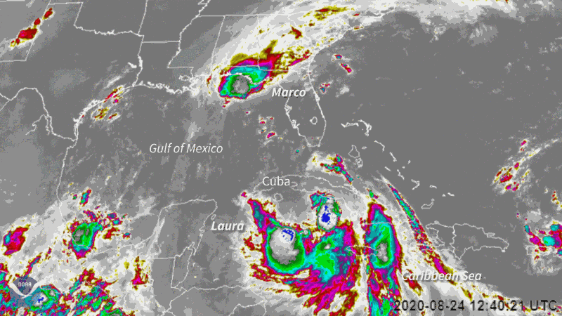 Tropical Storms Marco and Laura 