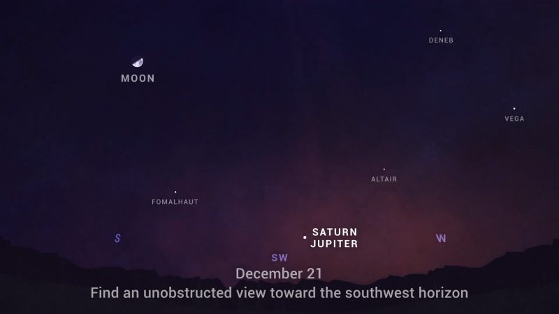 NASA image showing Great Conjunction or Christmas Star alignment 