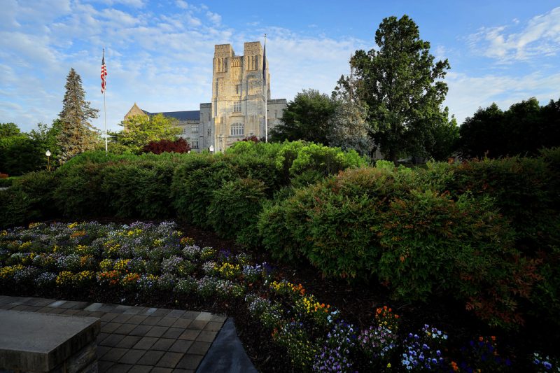 Burruss appears on a bright, blue sky day