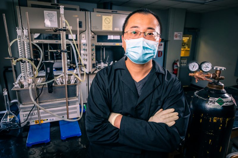 Wencai Zhang in laboratory