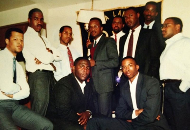 Darrell Roberts with his Omega Psi Phi fraternity brothers