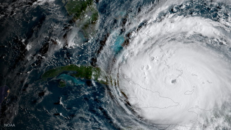 satellite image of hurricane 